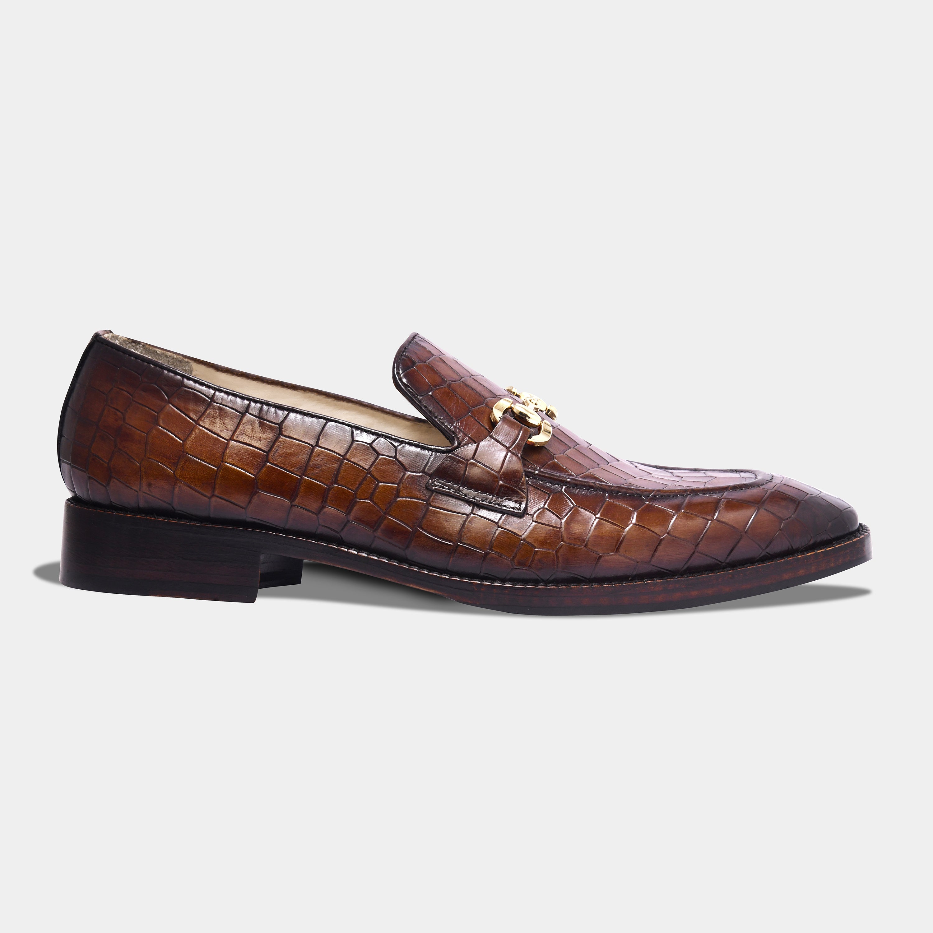 DON VITO CROCO LOAFER | BROWN