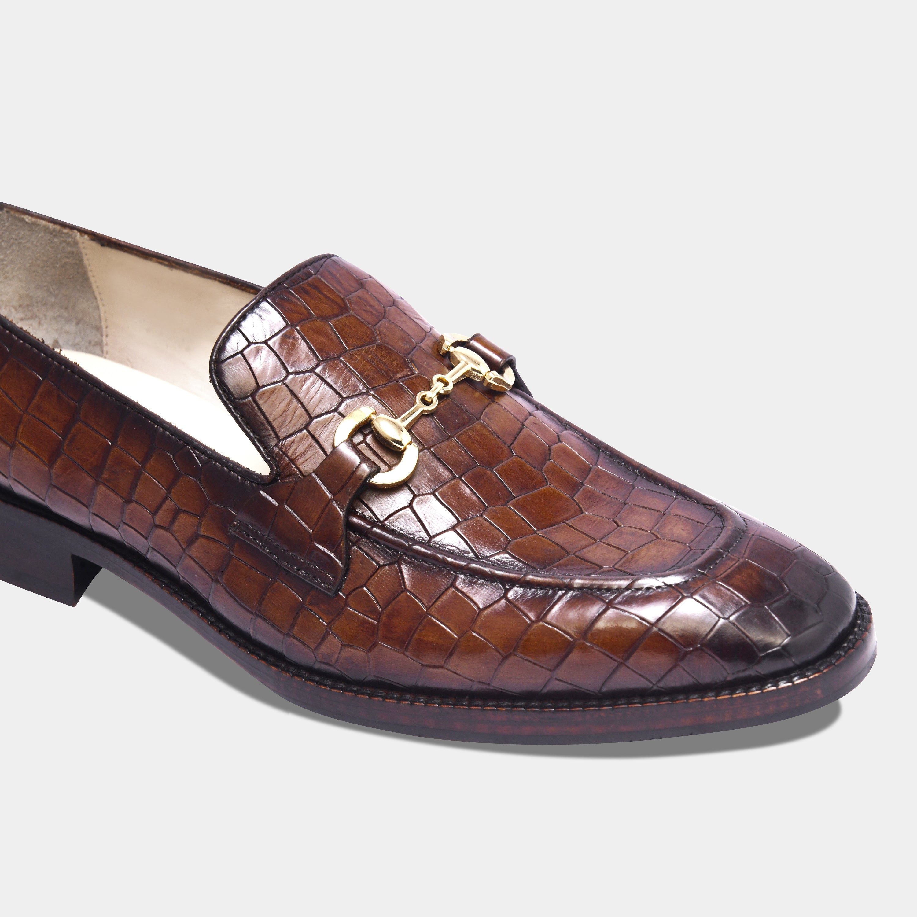 DON VITO CROCO LOAFER | BROWN
