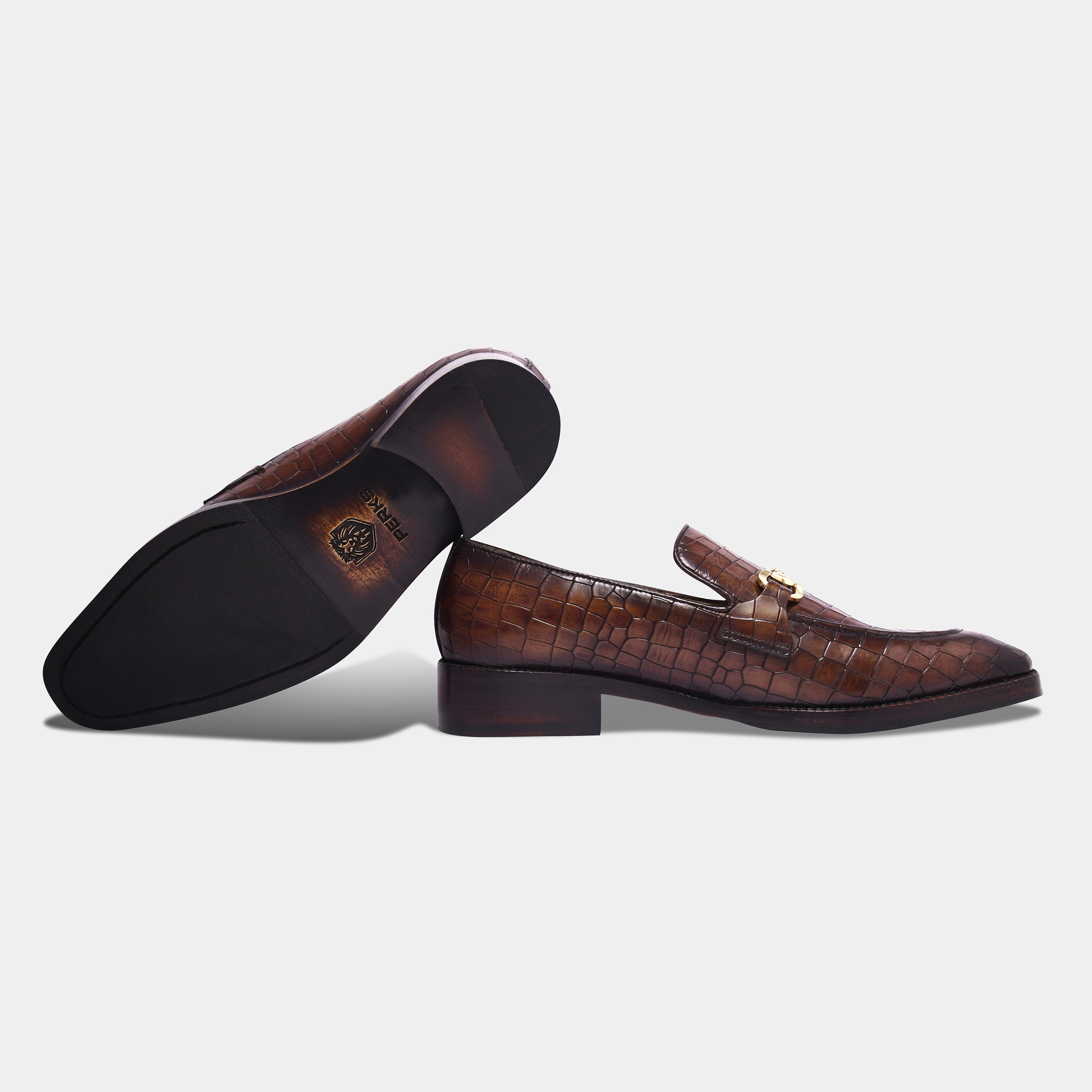 DON VITO CROCO LOAFER | BROWN