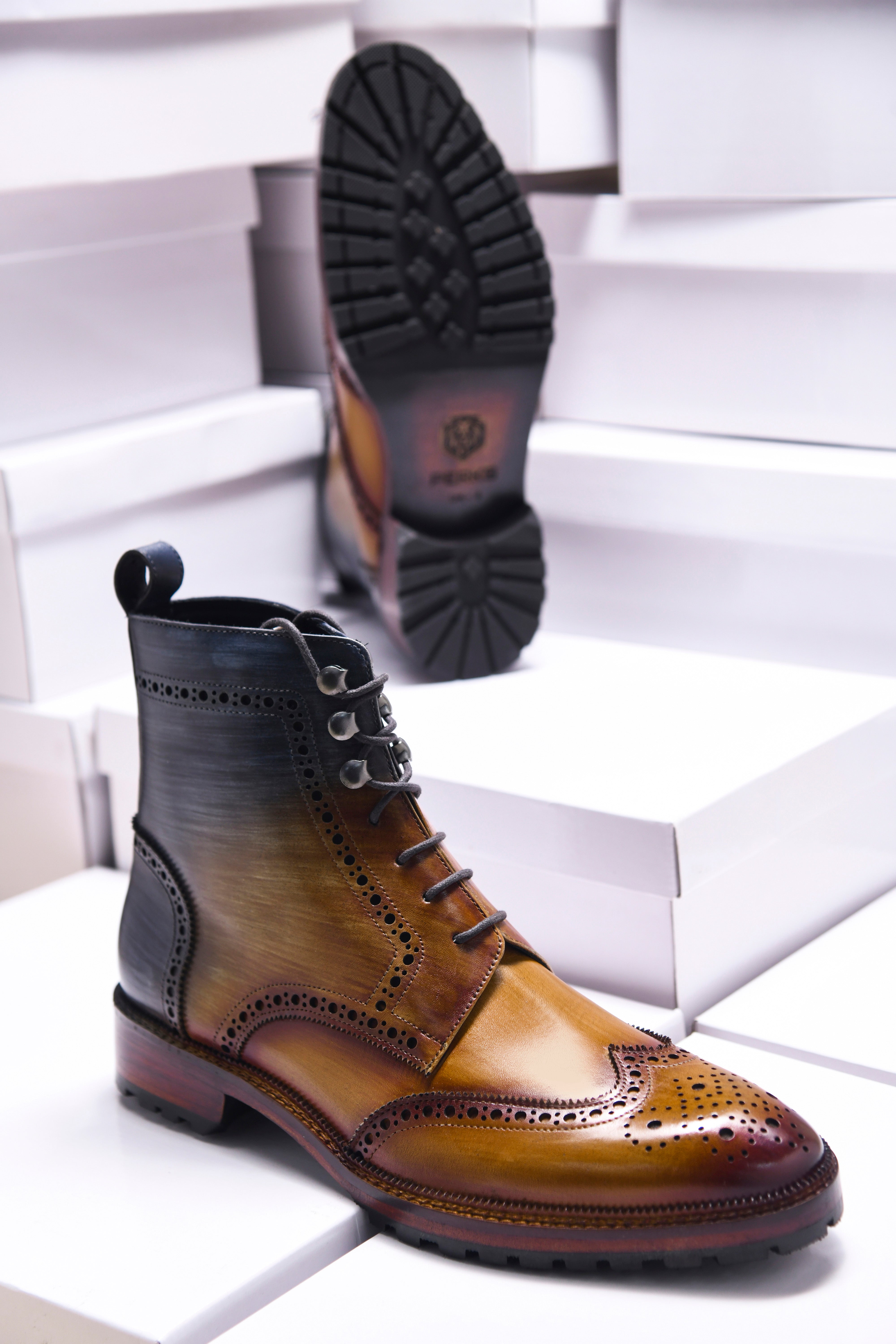 OLD BOYS BOOT | BROGUE BLUE BROWN