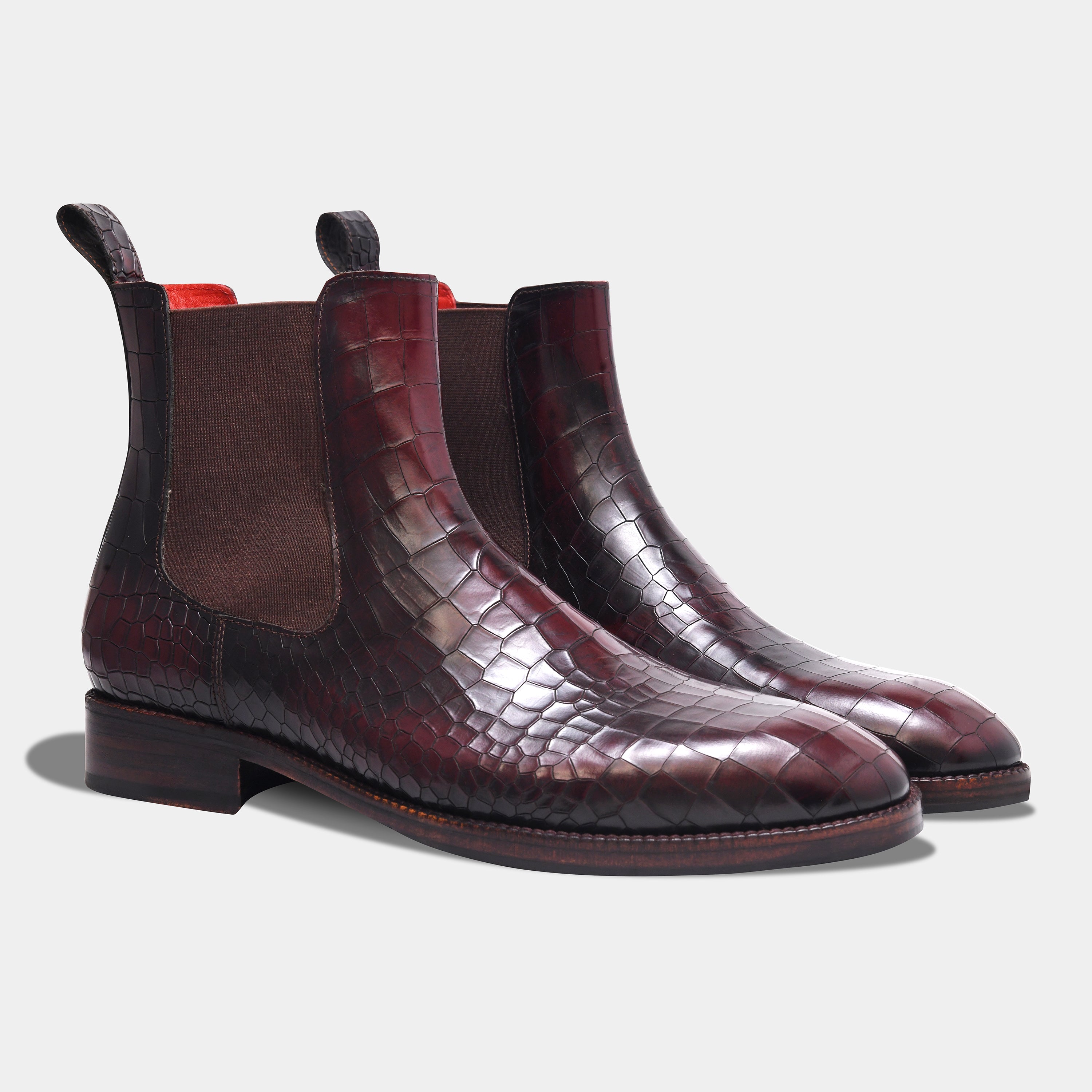 SOLOMONS CROCO BOOT | BLACK WINE