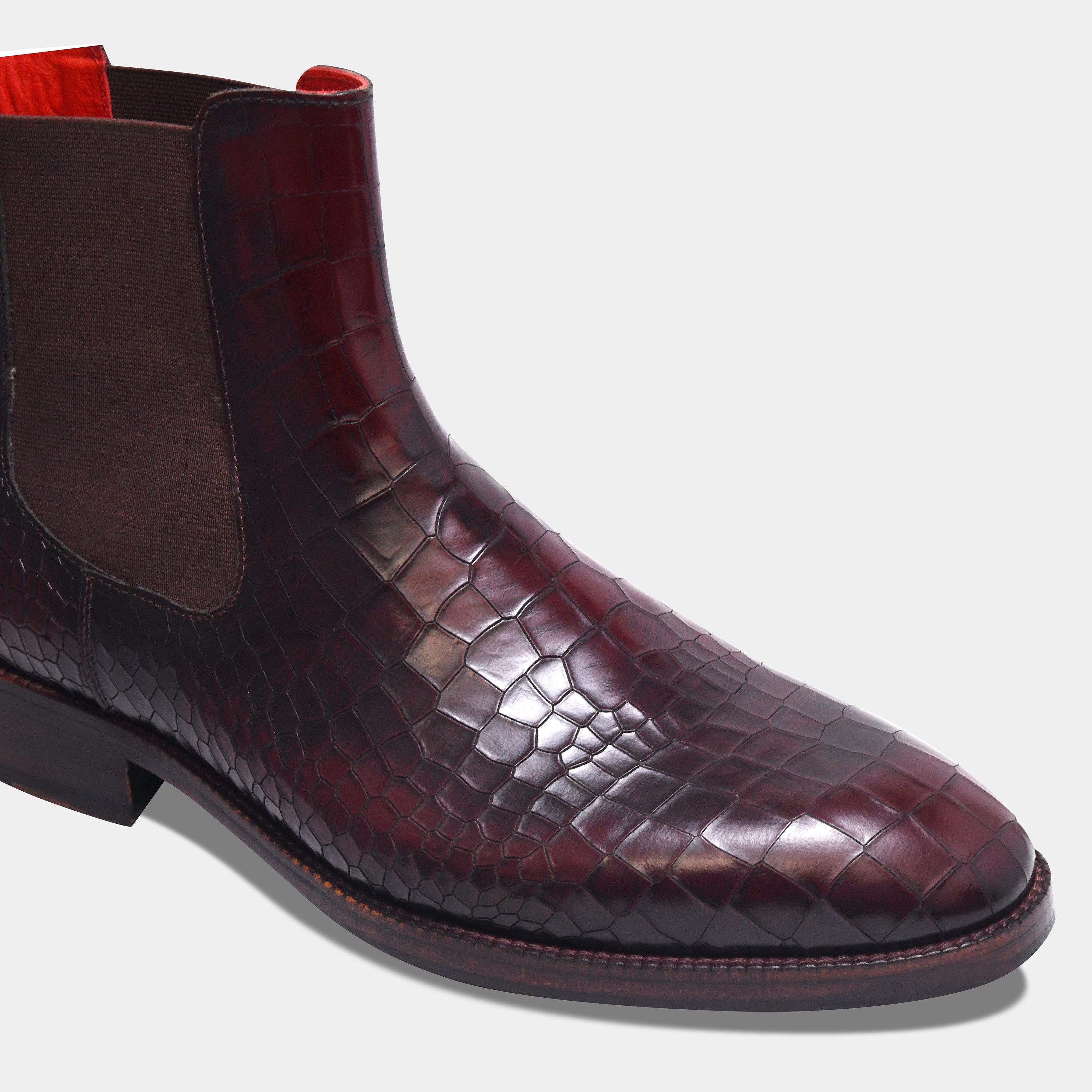SOLOMONS CROCO BOOT | BLACK WINE