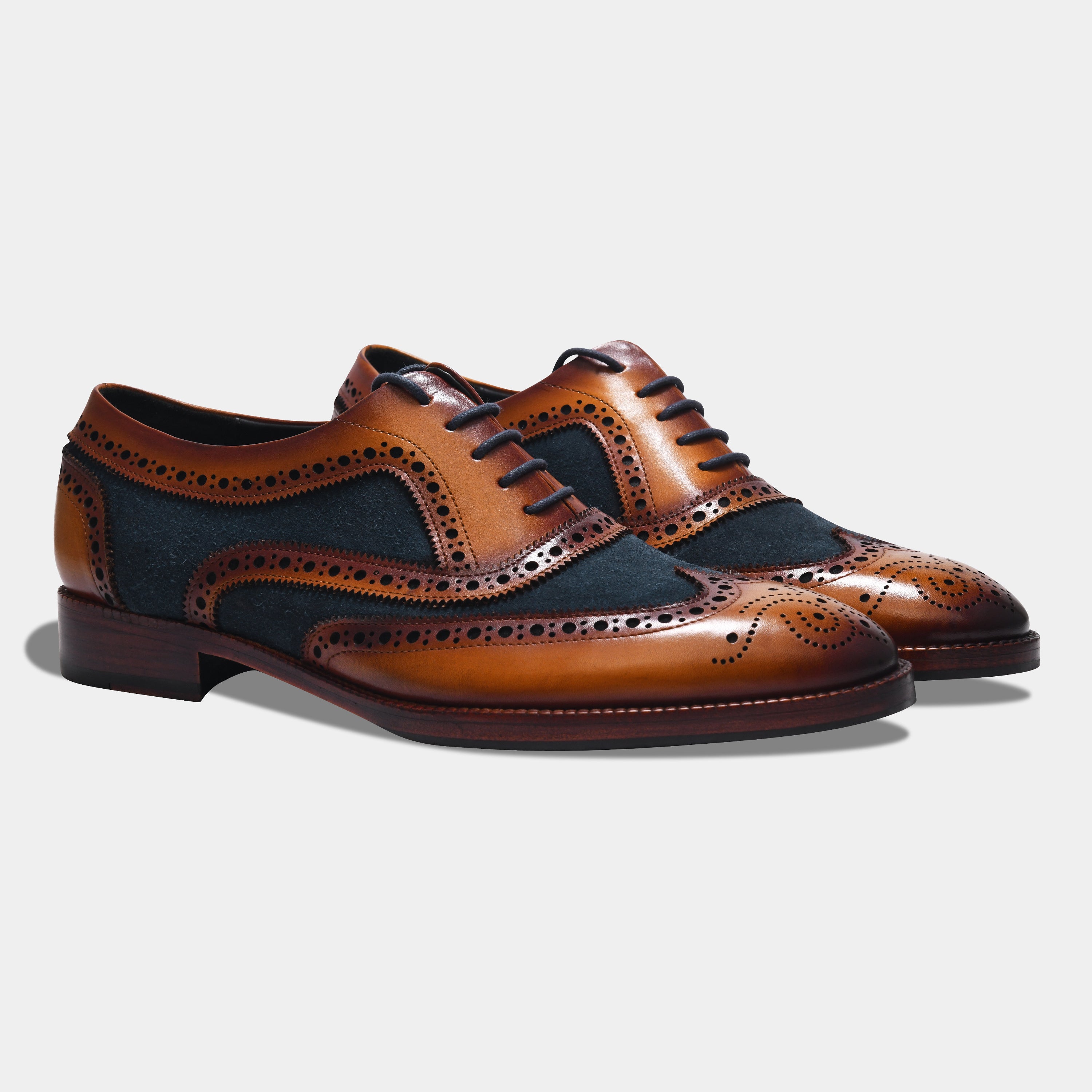 ESCOBAR LACEUP | BROGUE BLUE BROWN