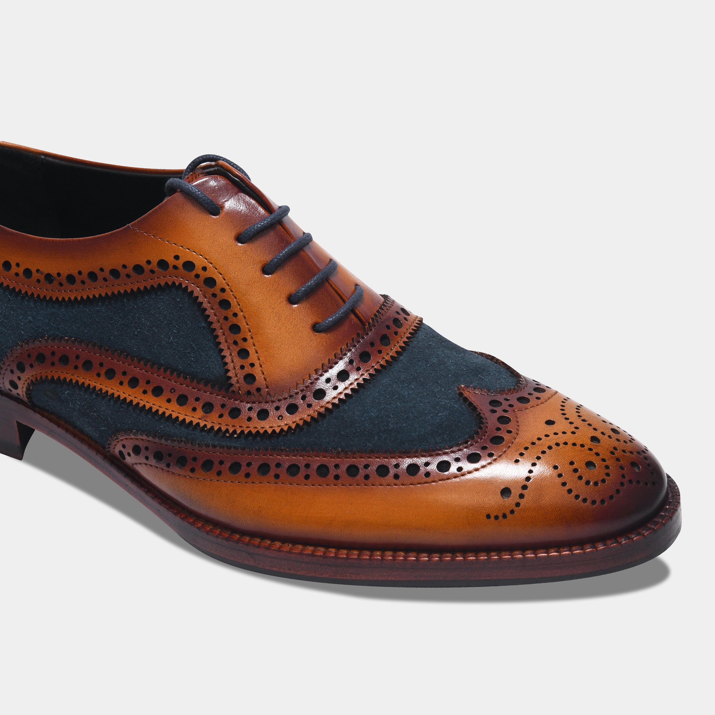 ESCOBAR LACEUP | BROGUE BLUE BROWN