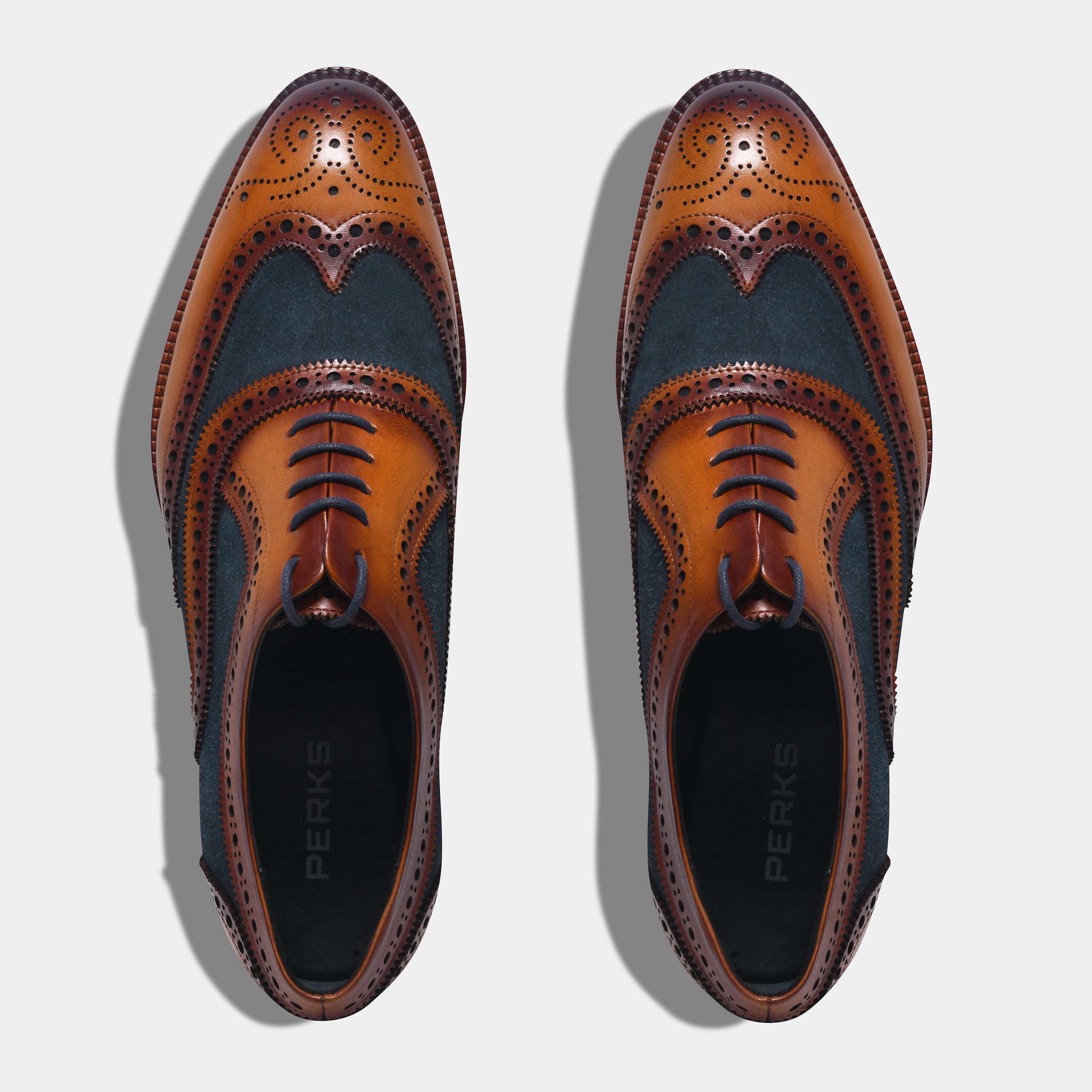 ESCOBAR LACEUP | BROGUE BLUE BROWN