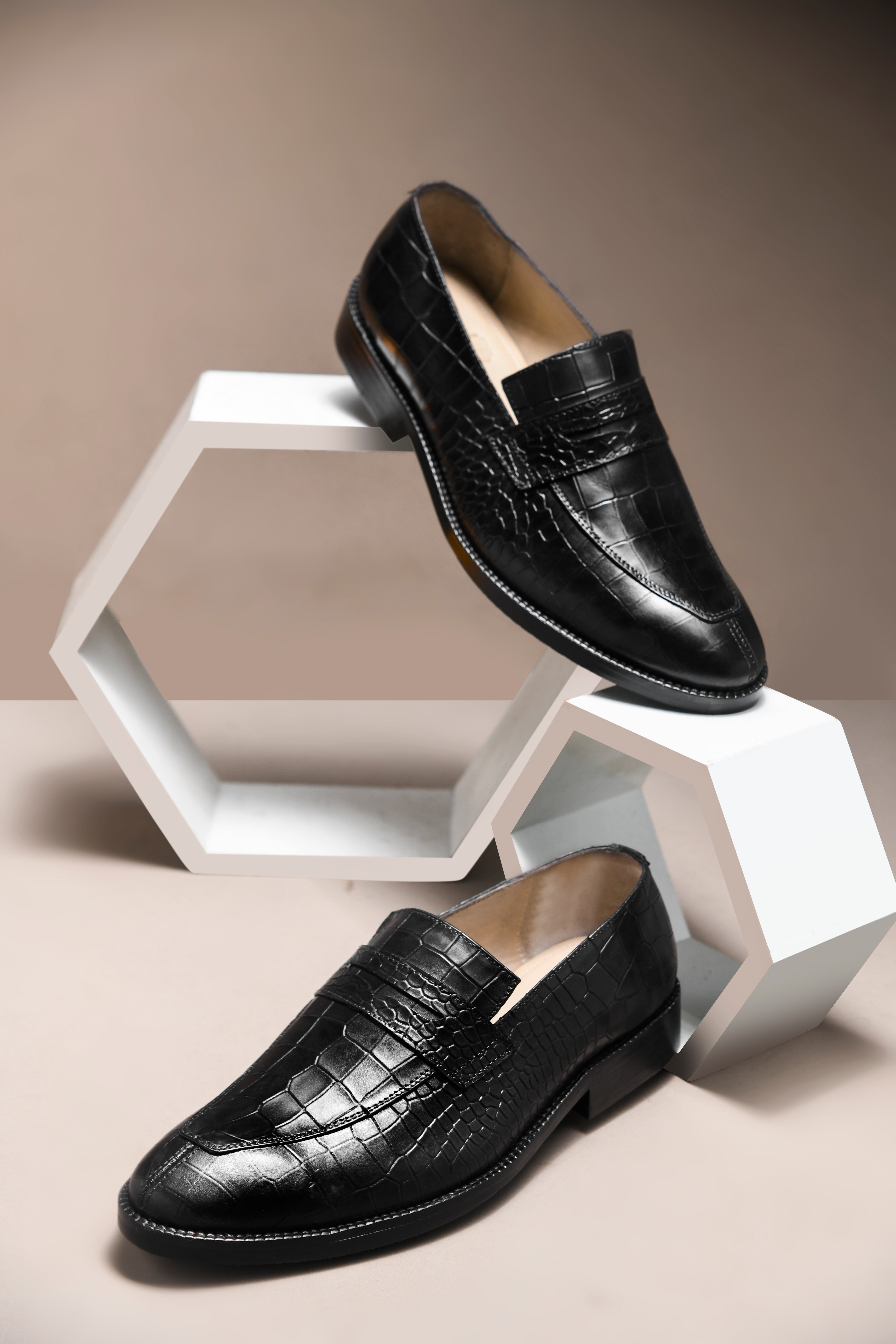 GUSTAVO CROCO LOAFER | BLACK