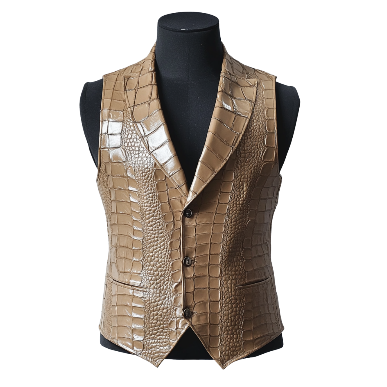 EL CHAPO CROCO VEST | BEIGE