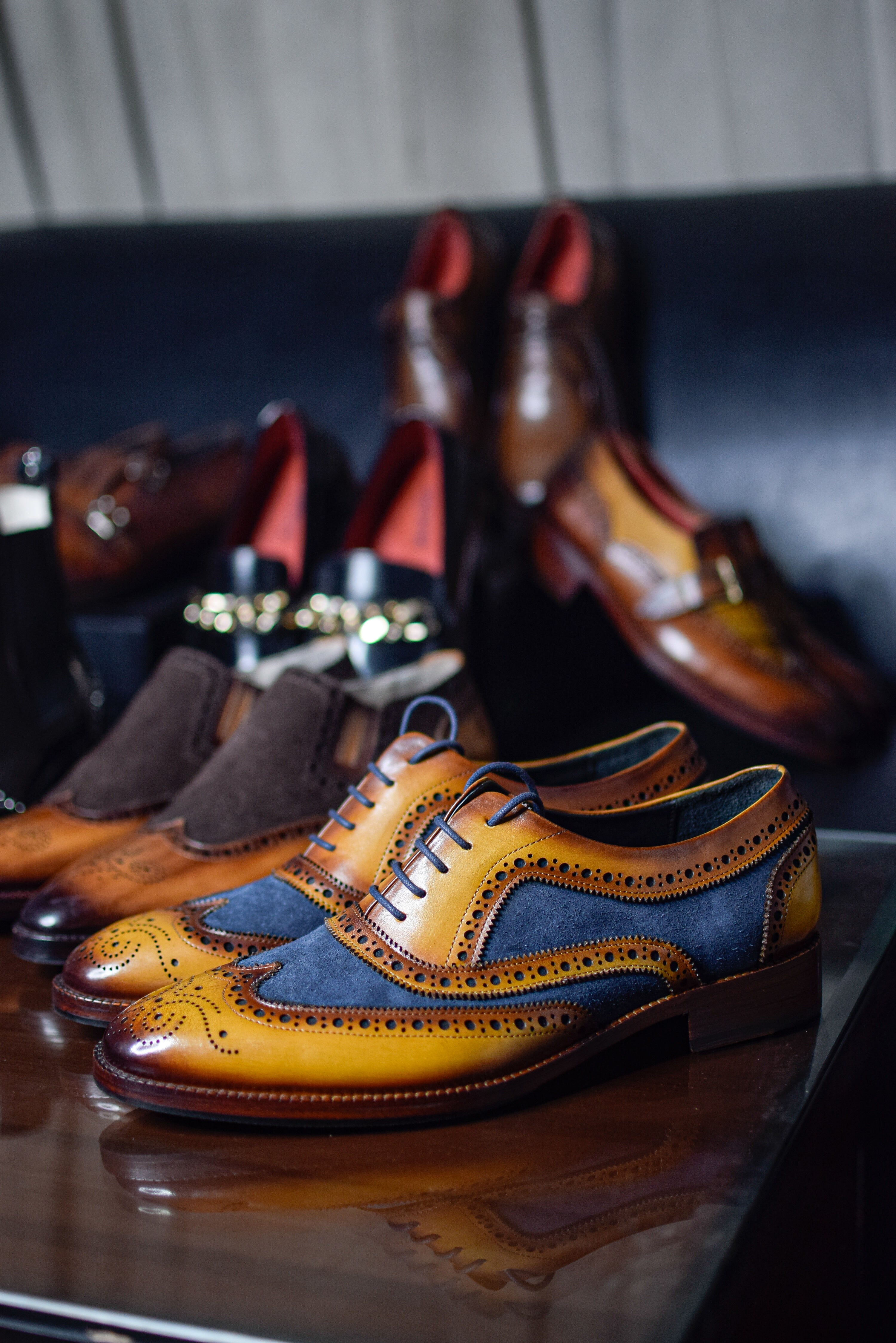 ESCOBAR LACEUP | BROGUE BLUE BROWN