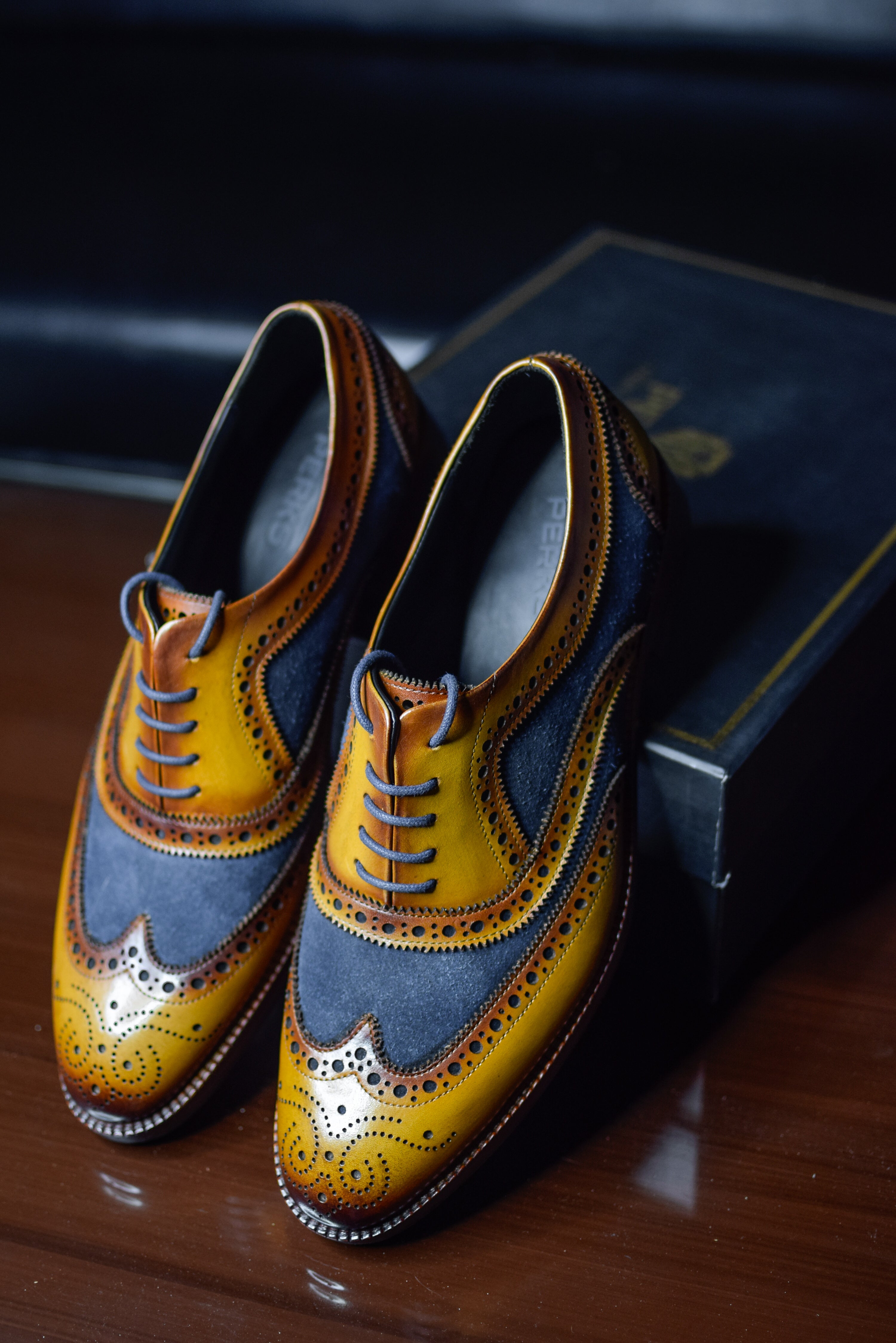 ESCOBAR LACEUP | BROGUE BLUE BROWN