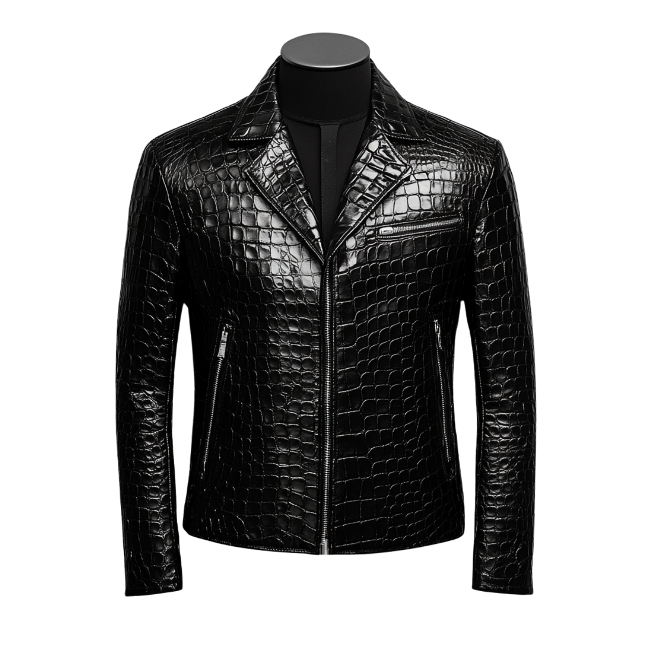 LUCIFER CROCO JACKET | BLACK
