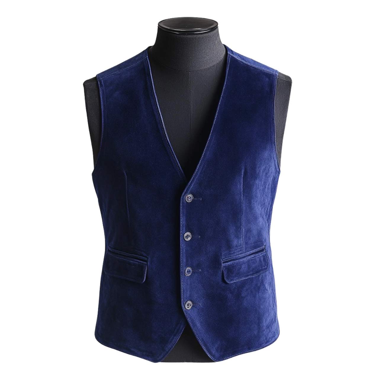 LUPIN SUEDE VEST | BLUE