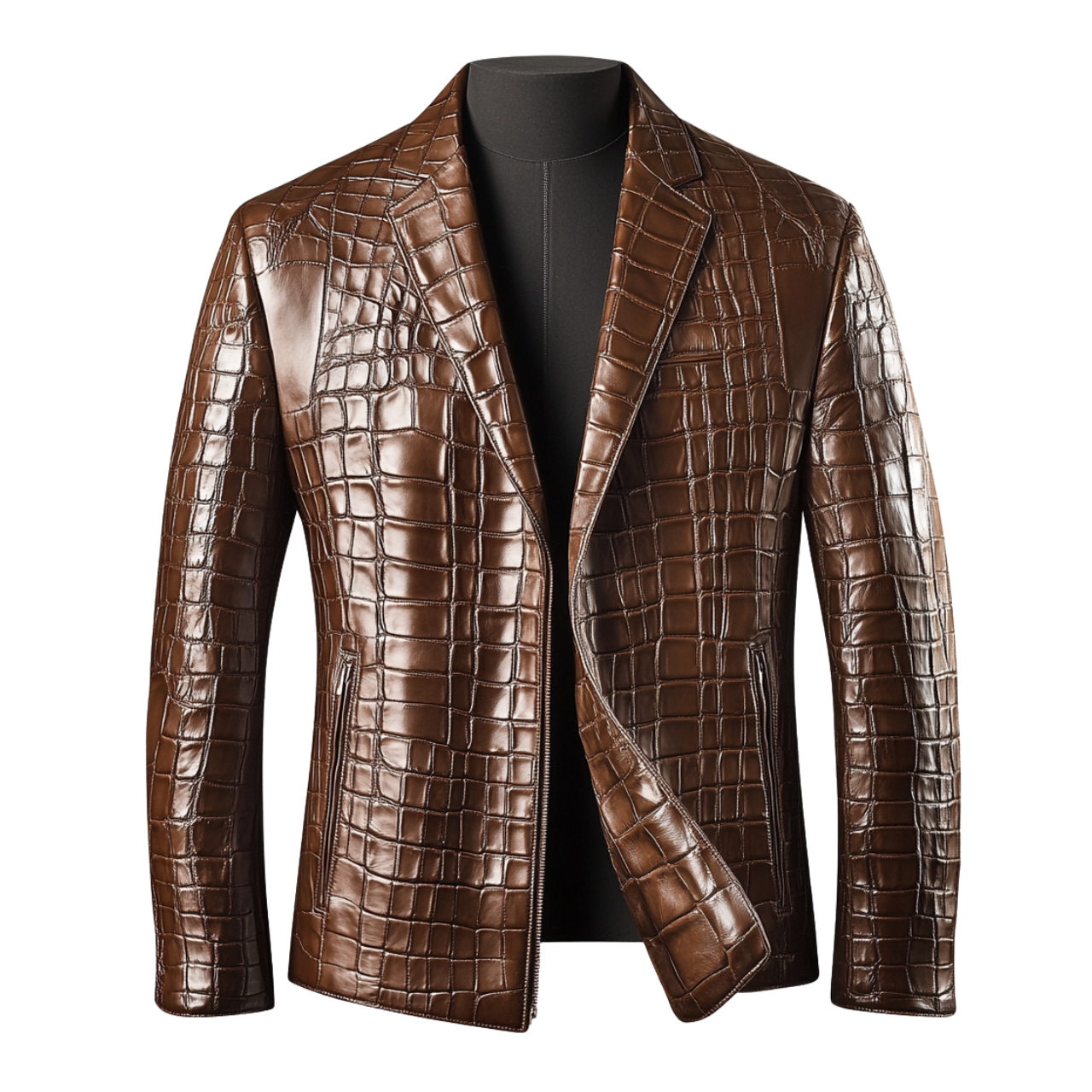 OLD BOYS CROCO COAT | BROWN