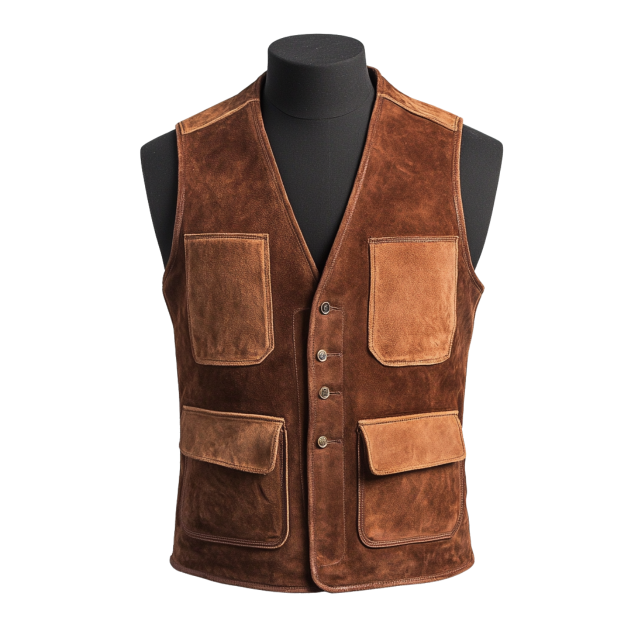 OLD BOYS SUEDE VEST | BROWN