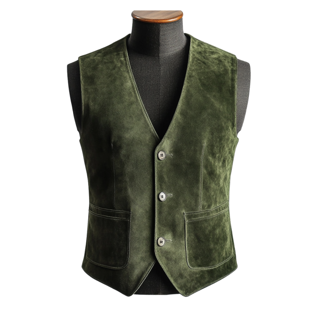 RAFAEL SUEDE VEST | GREEN