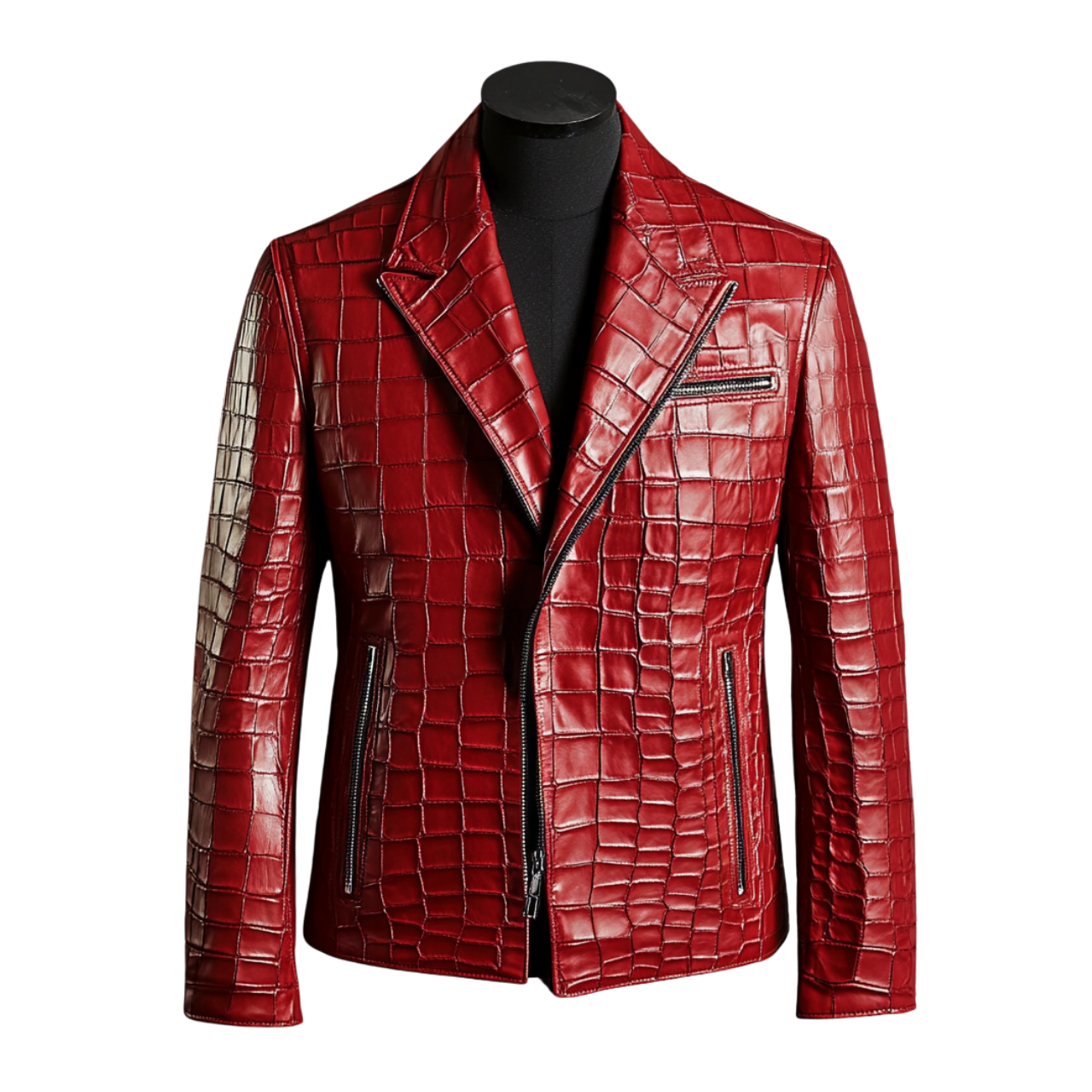 SHELBY CROCO COAT | RED