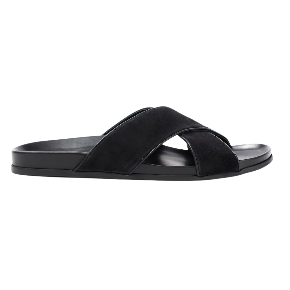SOLOMONS SUEDE SLIPPER | BLACK