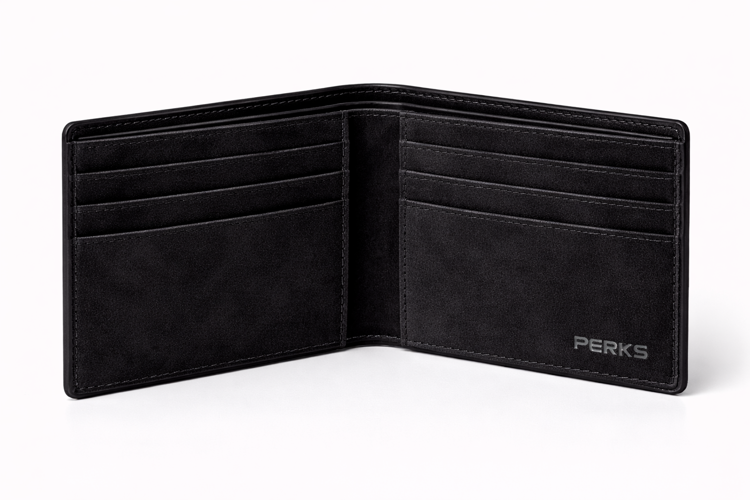 SUEDE LEATHER WALLET | BLACK
