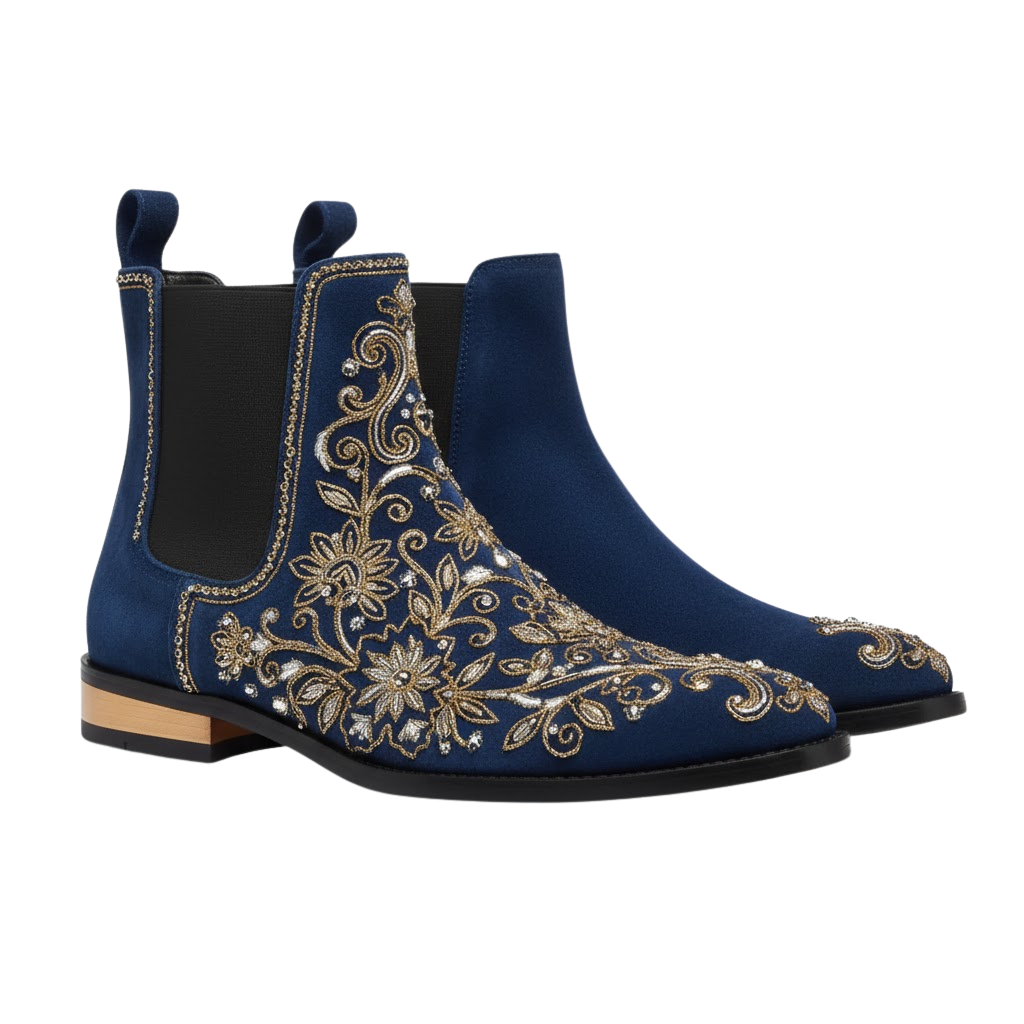 Bellagio Embroidery Boot | Blue