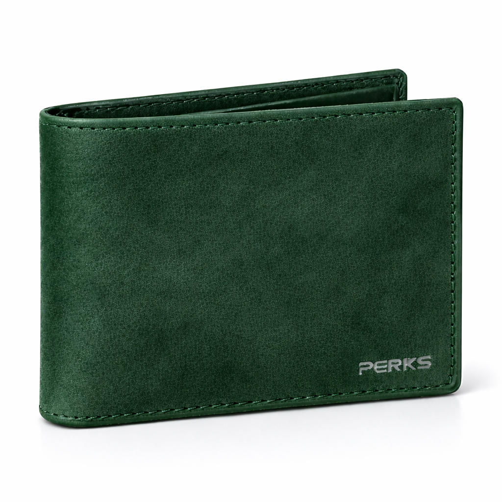 SUEDE LEATHER WALLET | GREEN