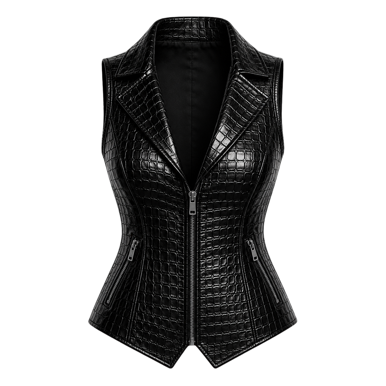 THE BOSS CROCO VEST | BLACK