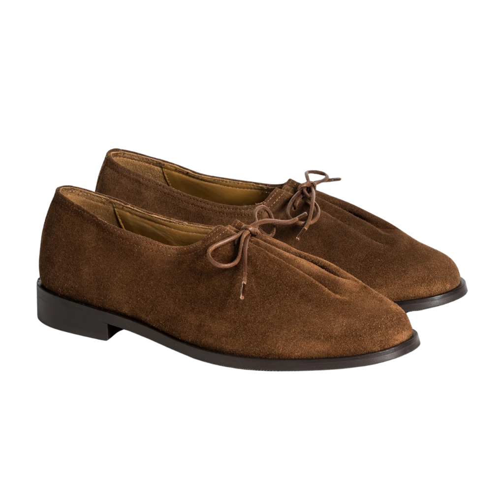 Black Razor Suede Laceup | Tan
