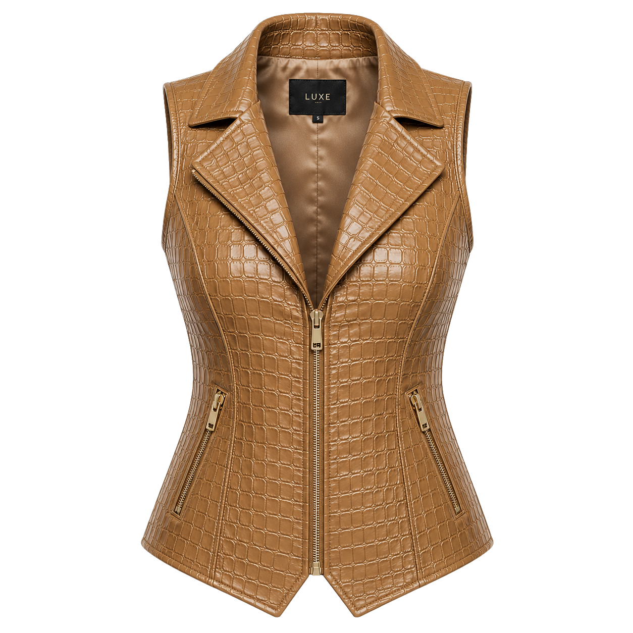 THE BOSS CROCO VEST | TAN
