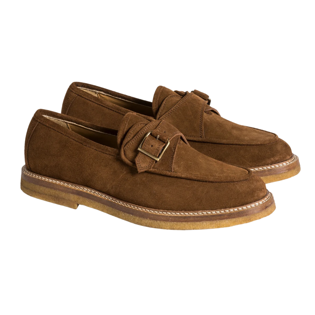 Black Razor Suede Monk | Tan