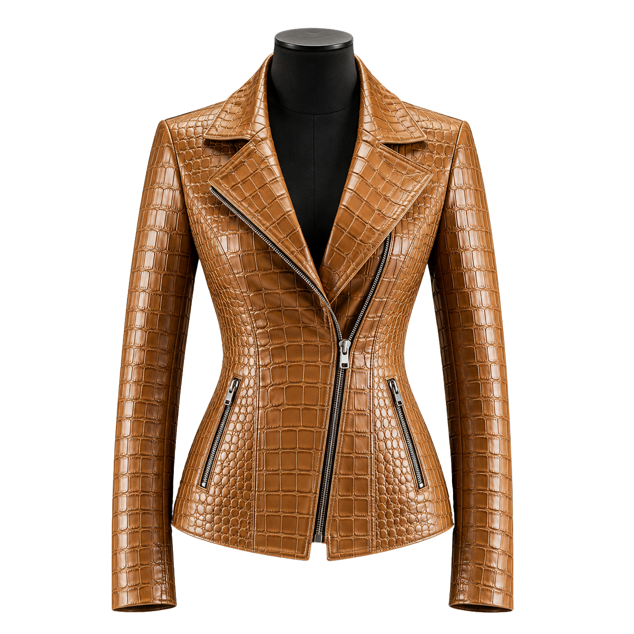LA REINA CROCO JACKET | BROWN