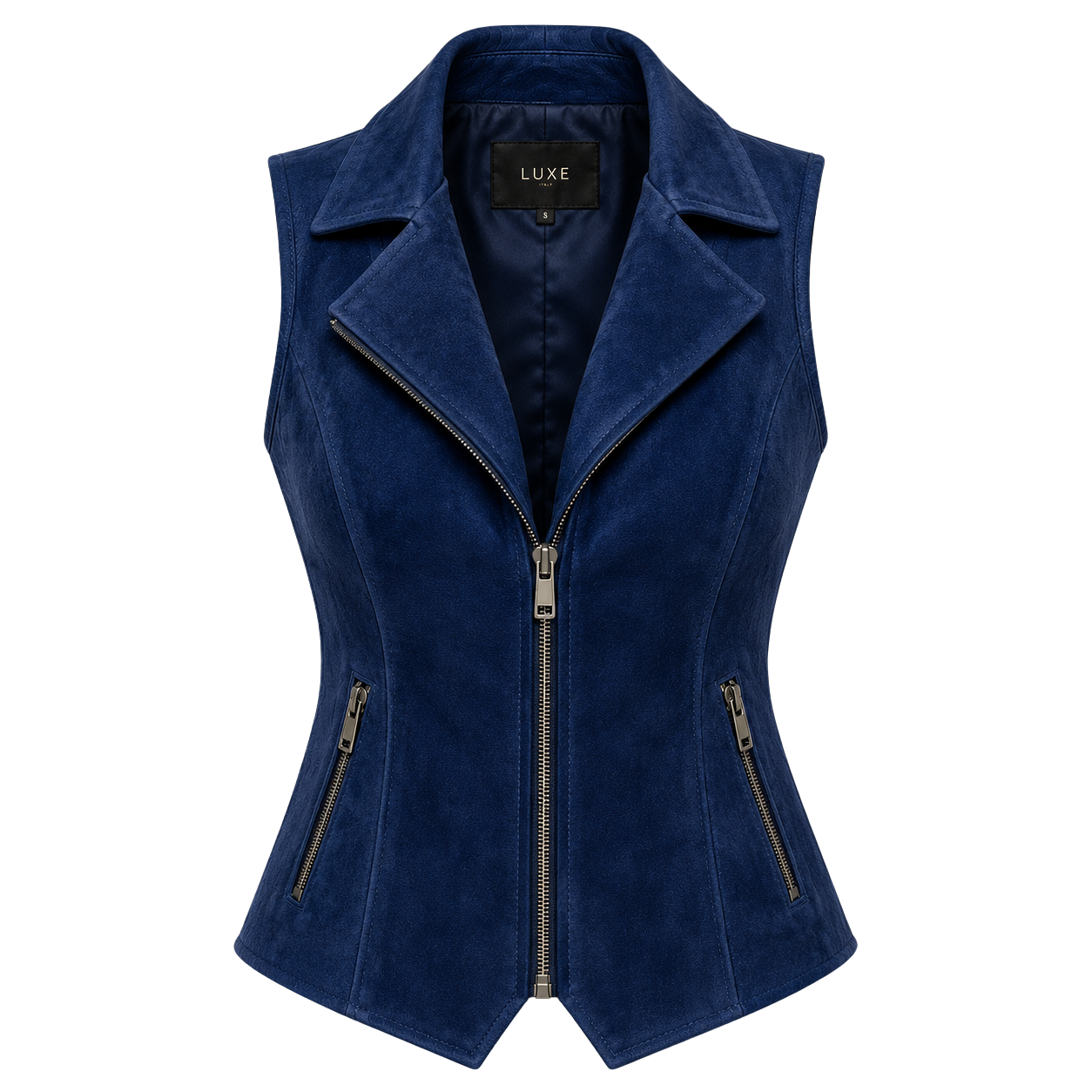 LA CAPA SUEDE VEST | BLUE