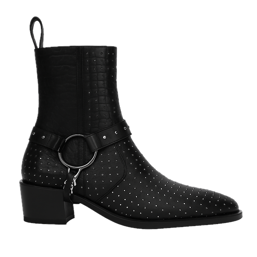 MICHAEL BOOT | BLACK WITH STUDS