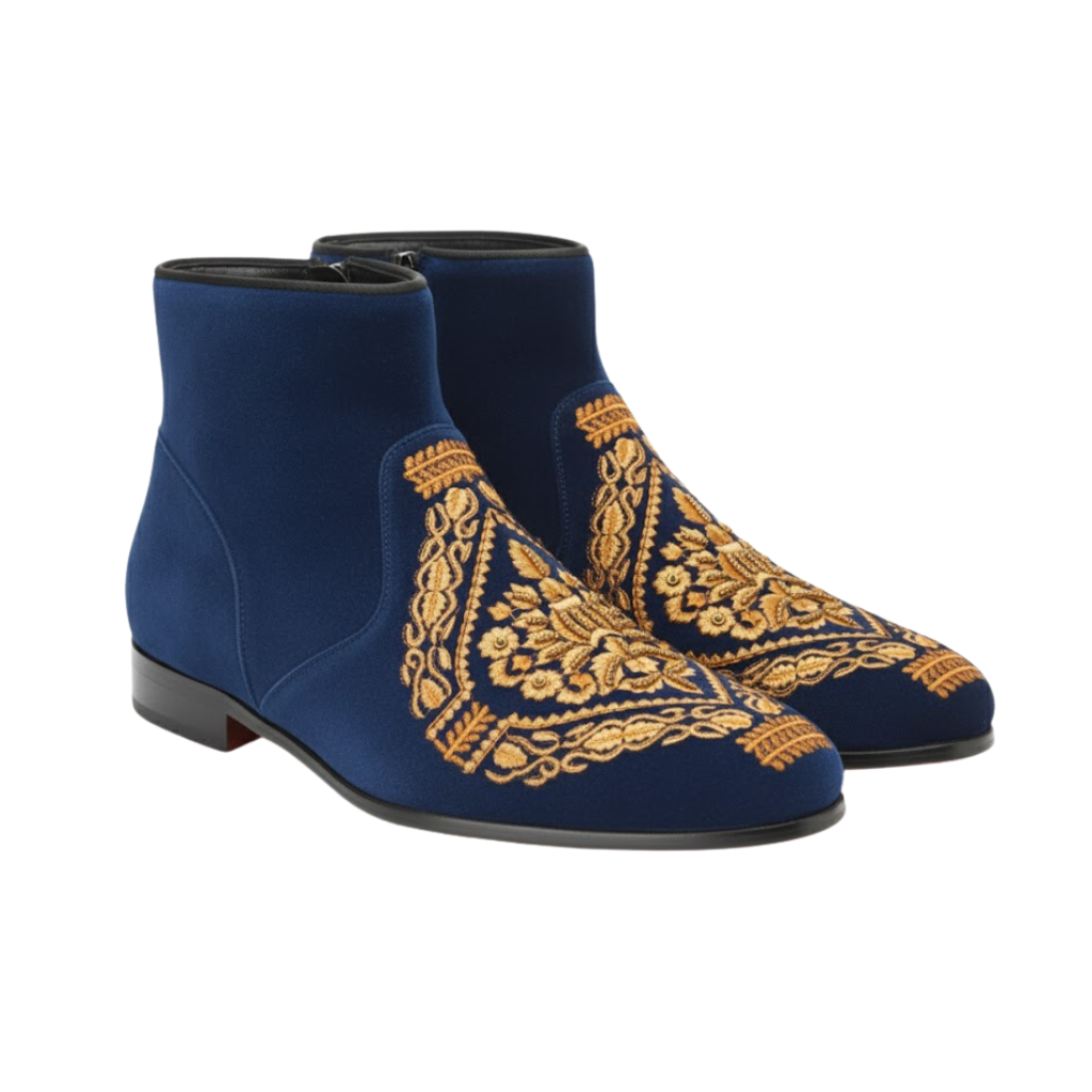 Amadeo Embroidery Boot | Blue