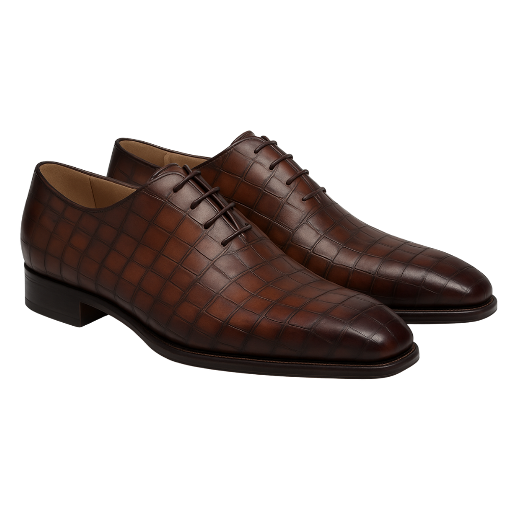 TONY VANE LACEUP | CROCO BROWN