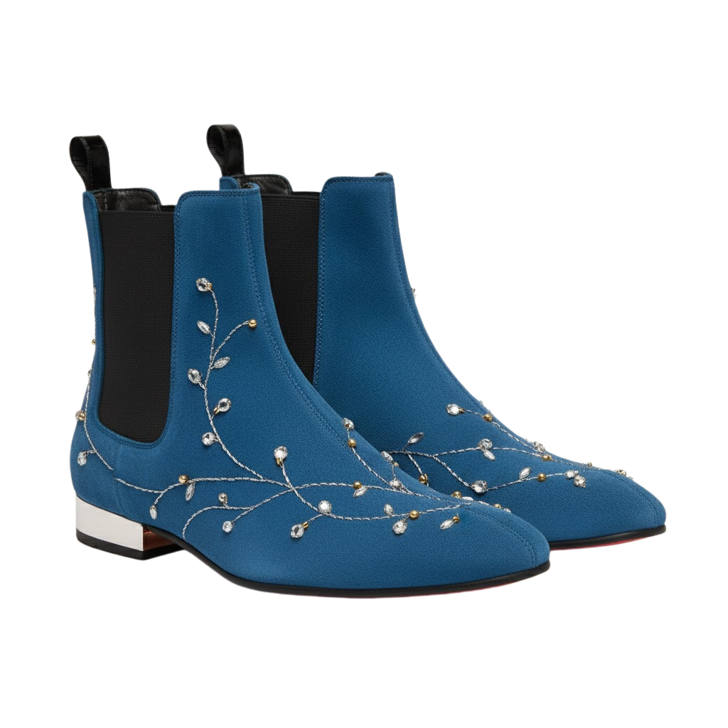 Ravello  Embroidery Boot | Blue