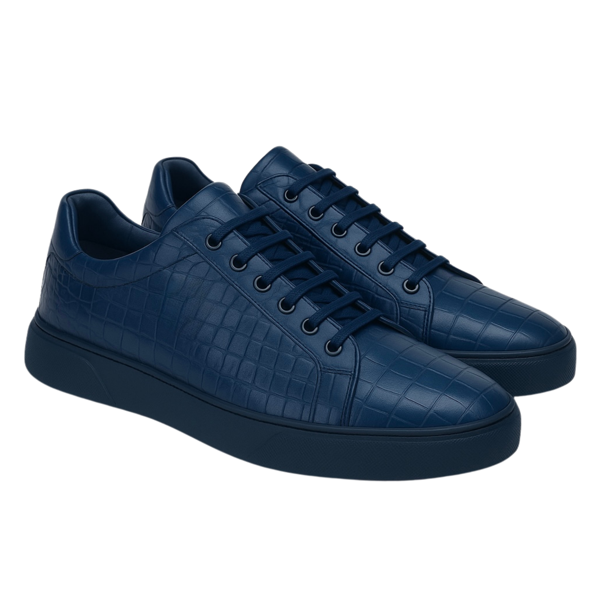 HELLEQUIN CROCO SNEAKER | BLUE