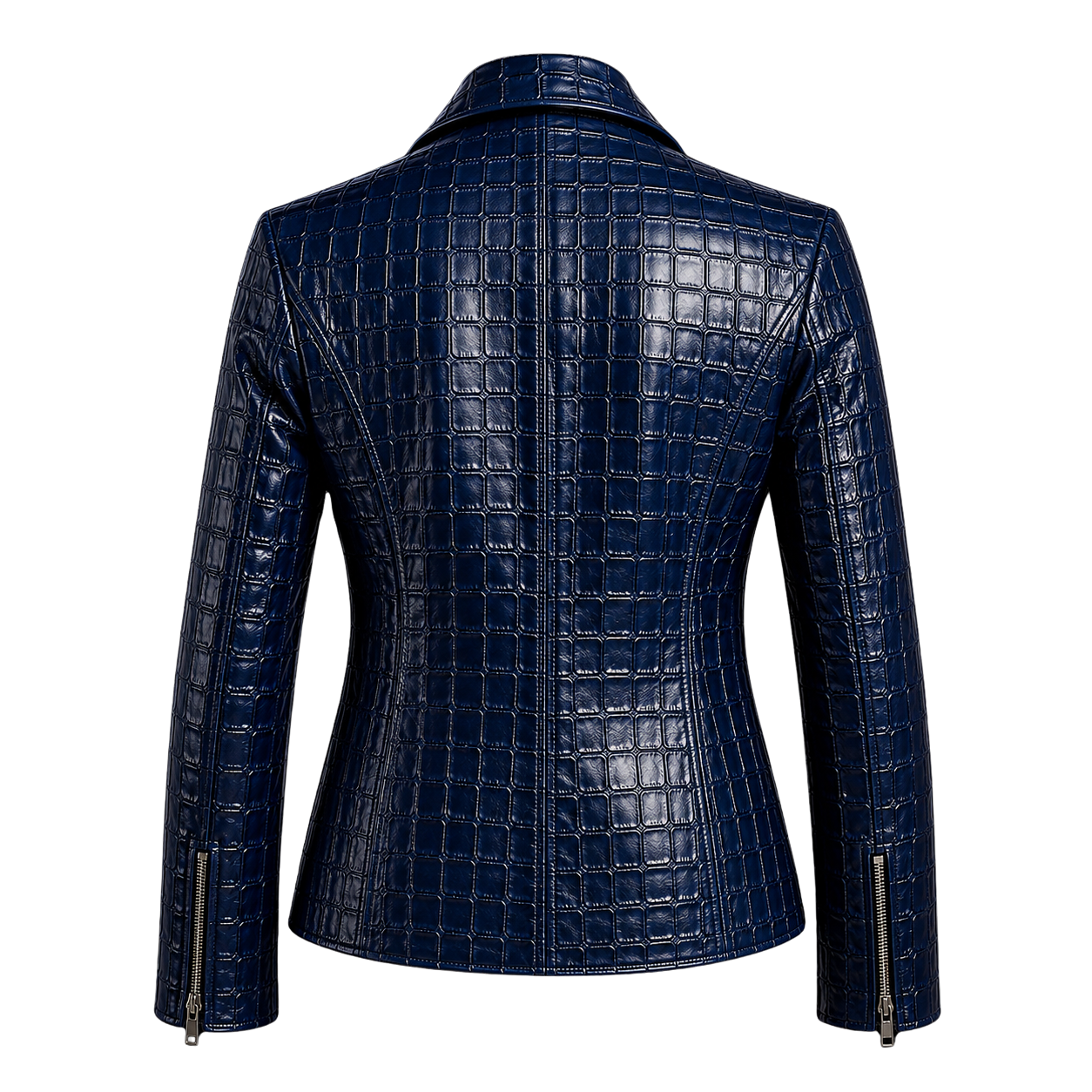 THE BOSS LADY CROCO COAT | BLUE