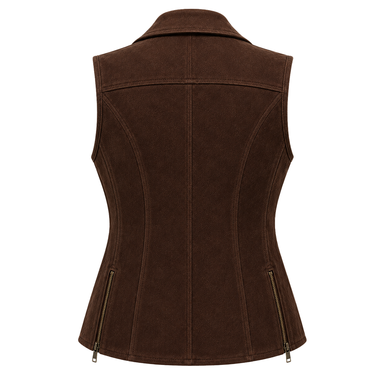 LA CAPA SUEDE VEST | BROWN