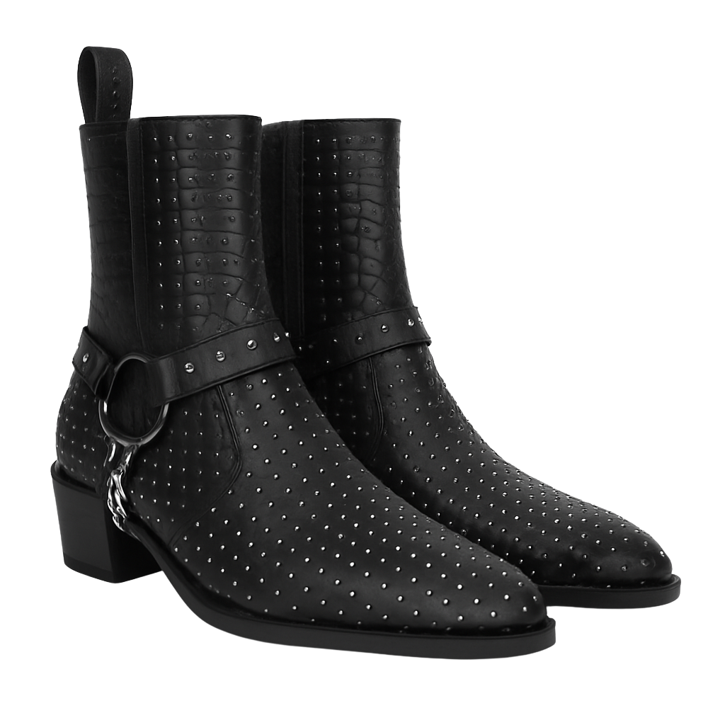 MICHAEL BOOT | BLACK WITH STUDS