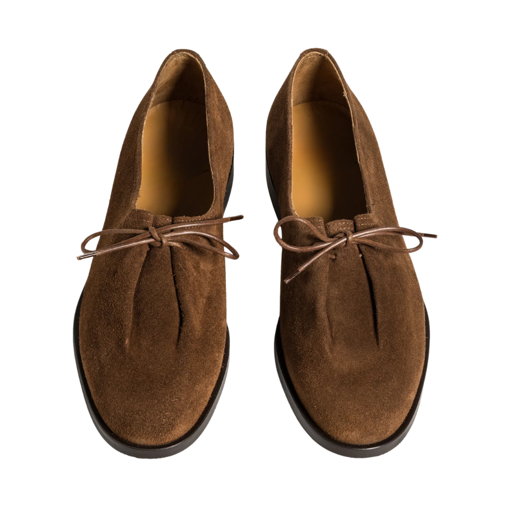 Black Razor Suede Laceup | Tan