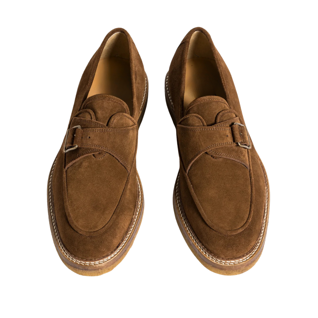 Black Razor Suede Monk | Tan