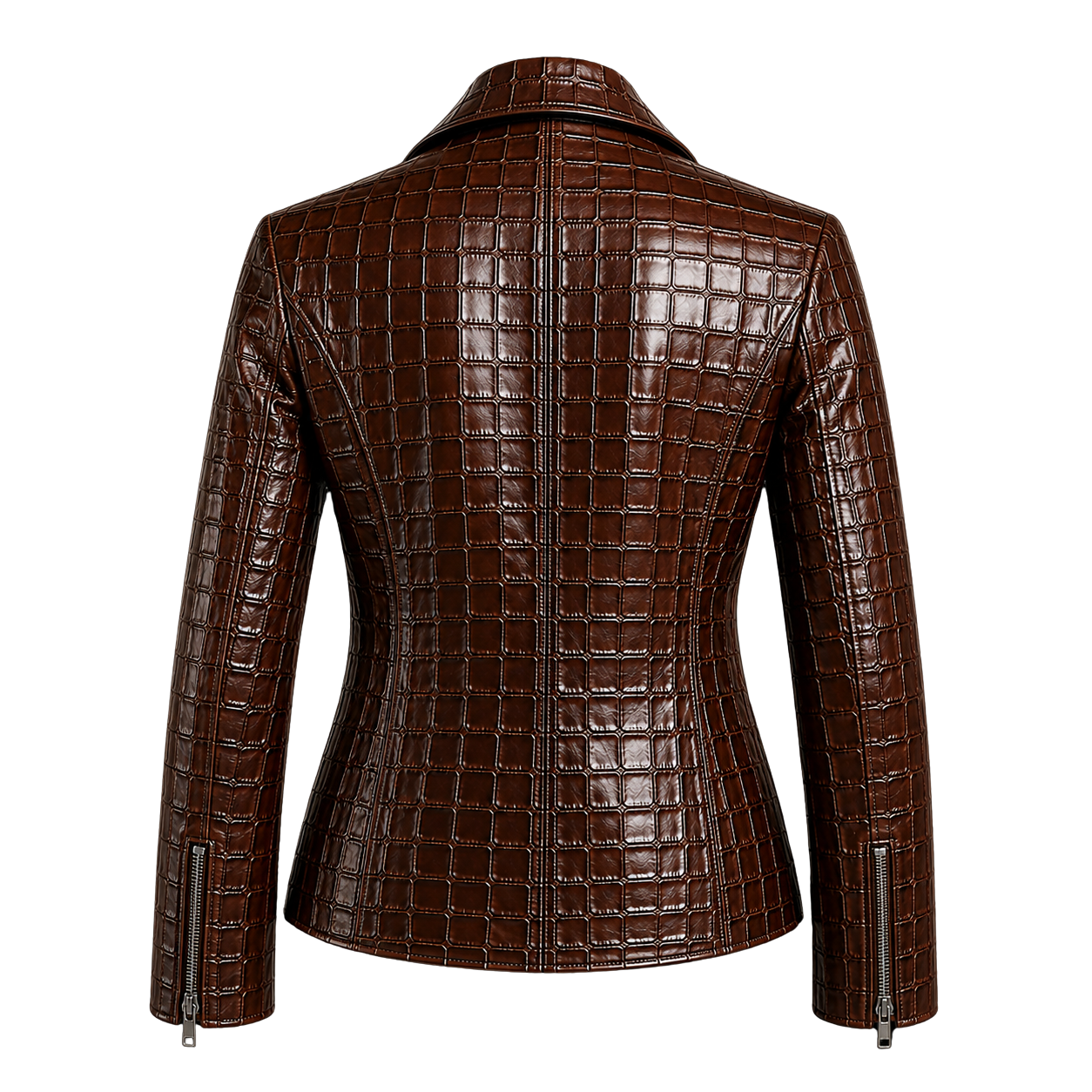 THE BOSS LADY CROCO COAT | BROWN