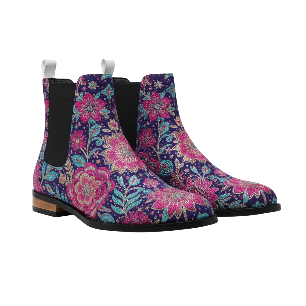 Alessio Embroidery Boot | Red