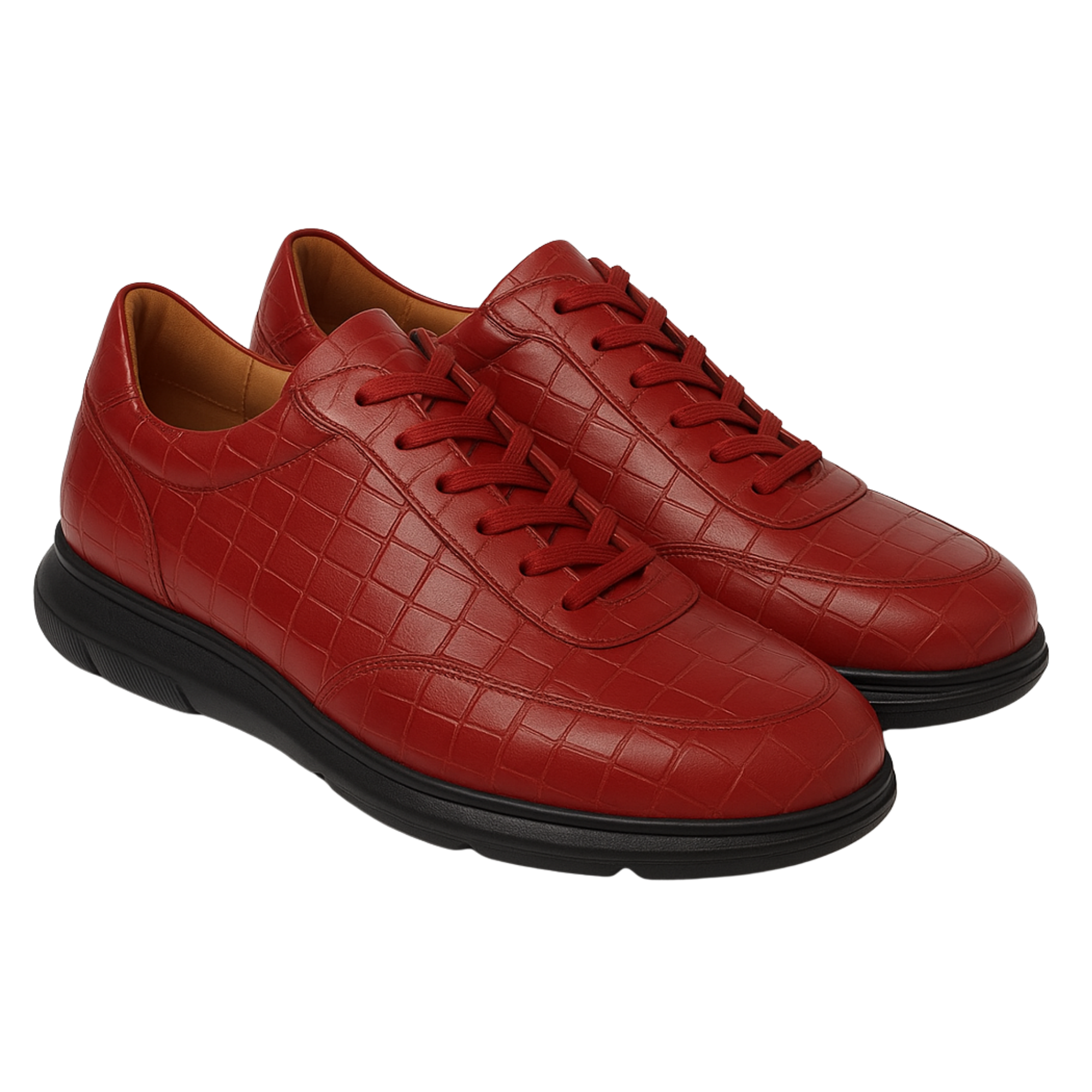 HELLEQUIN CROCO SNEAKER | RED