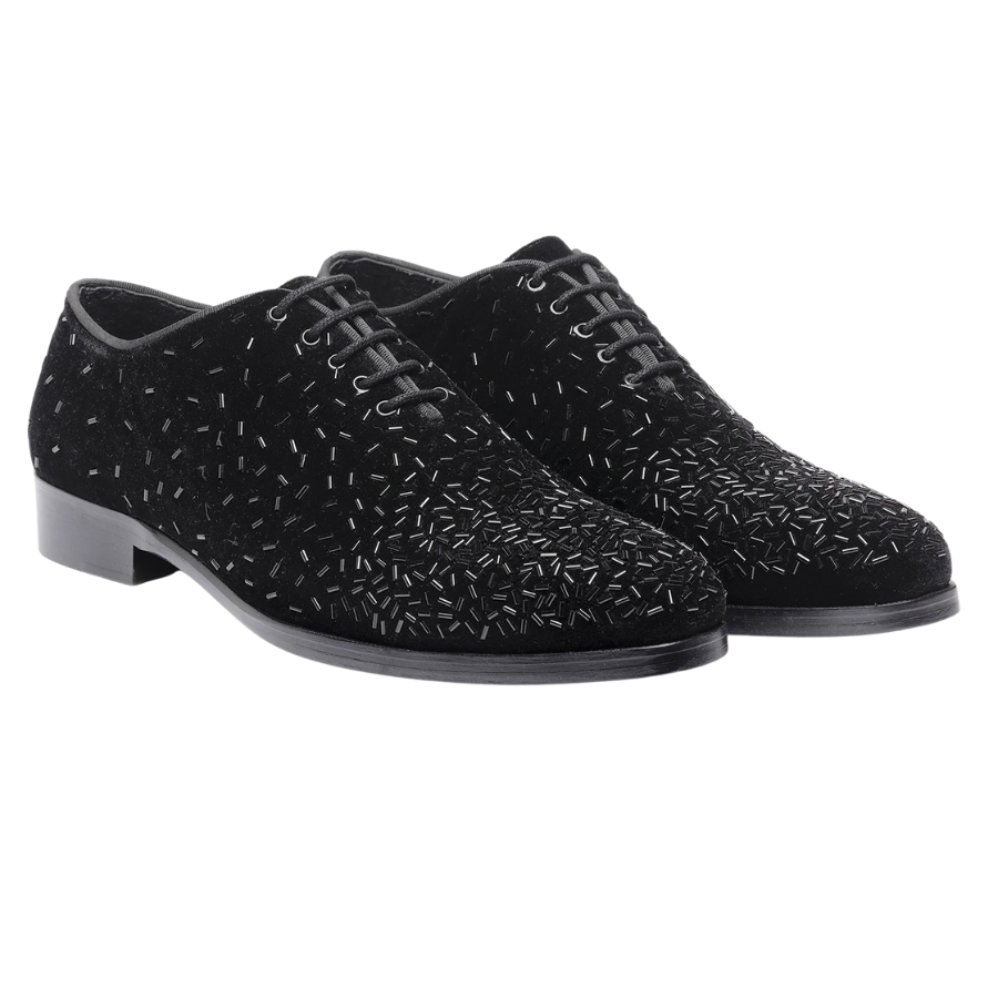 DON MILANO EMBROIDERY LACEUP | BLACK