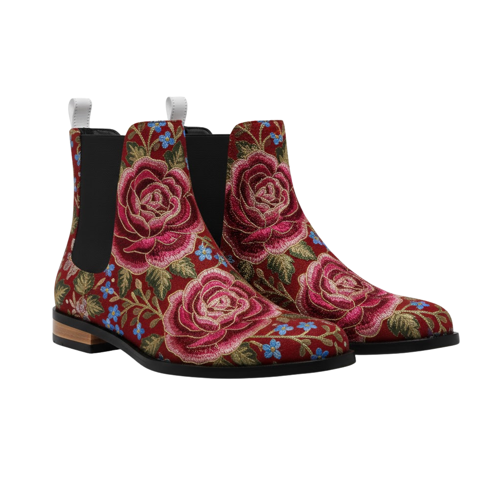 Valentino Embroidery Boot | Red