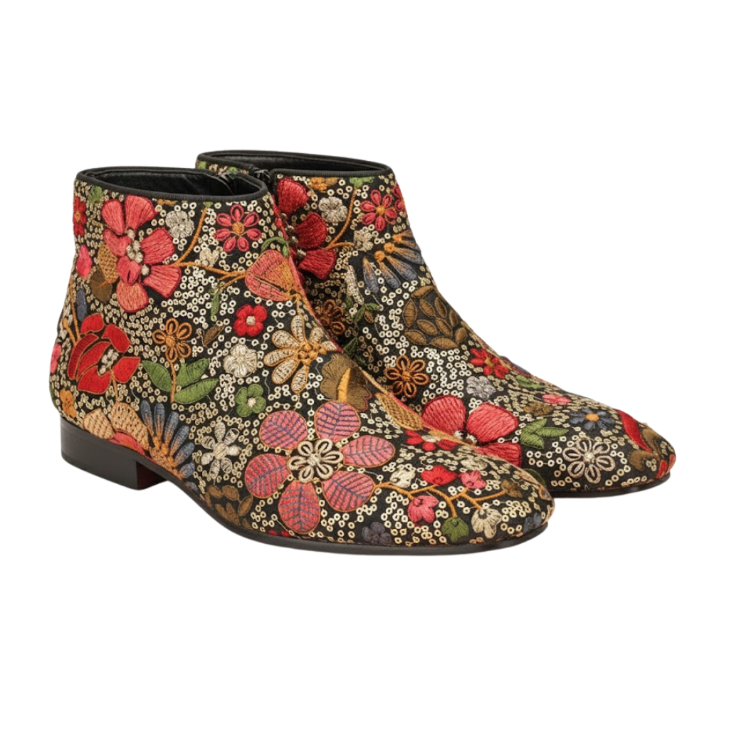 Capri Nero Embroidery Boot | Multi