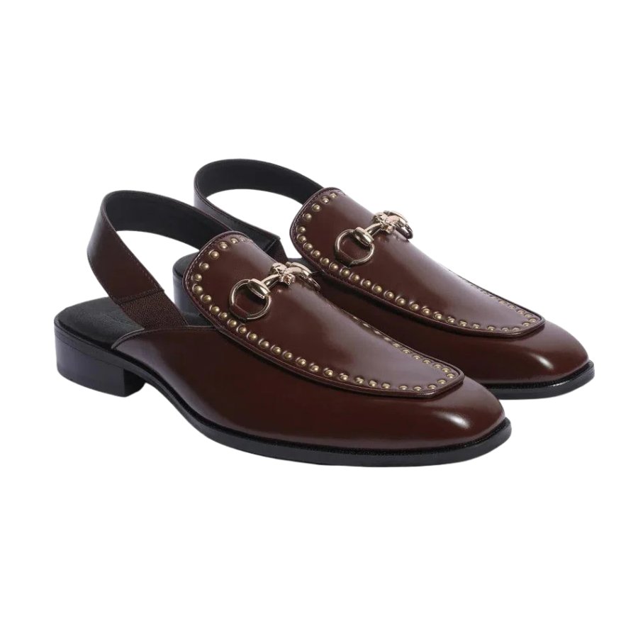 LUCAS EMBROIDERY SANDAL | BROWN