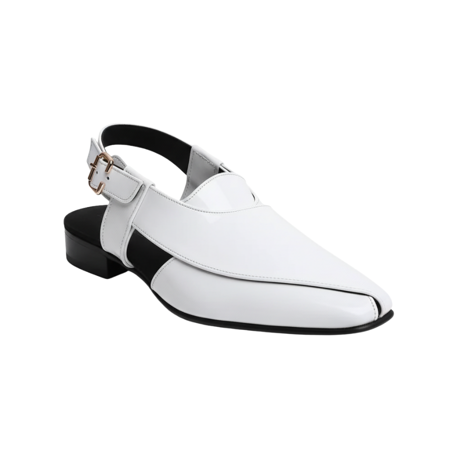 LUCIFER  EMBROIDERY SANDAL | WHITE