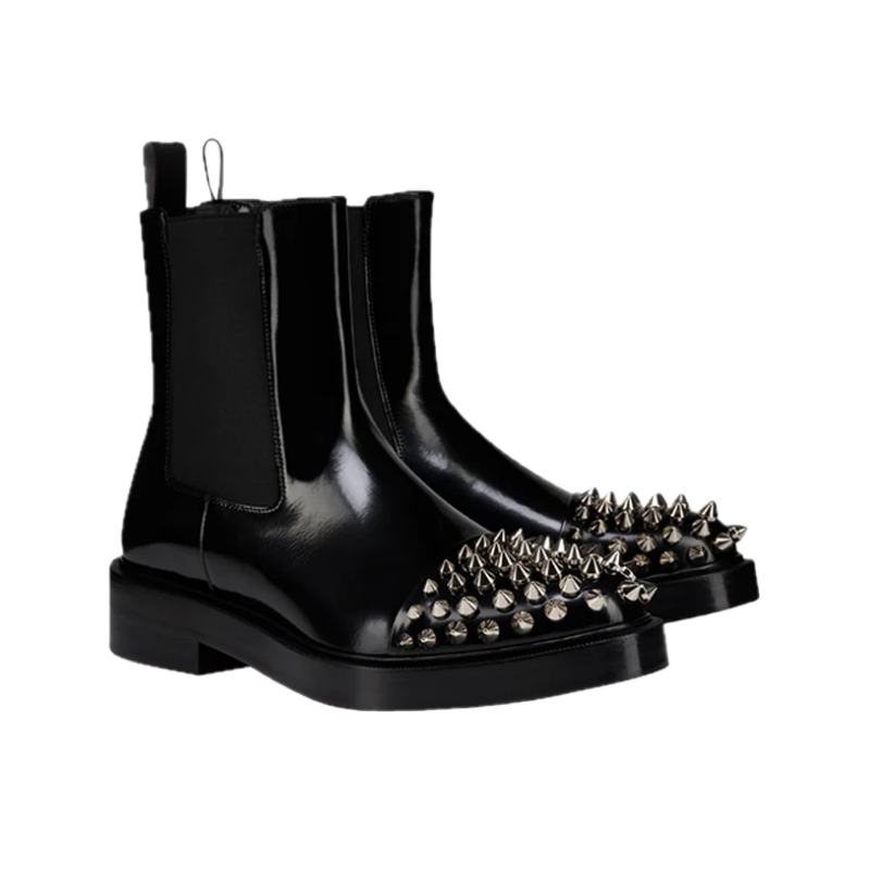 Capone Boot with Studs | Black