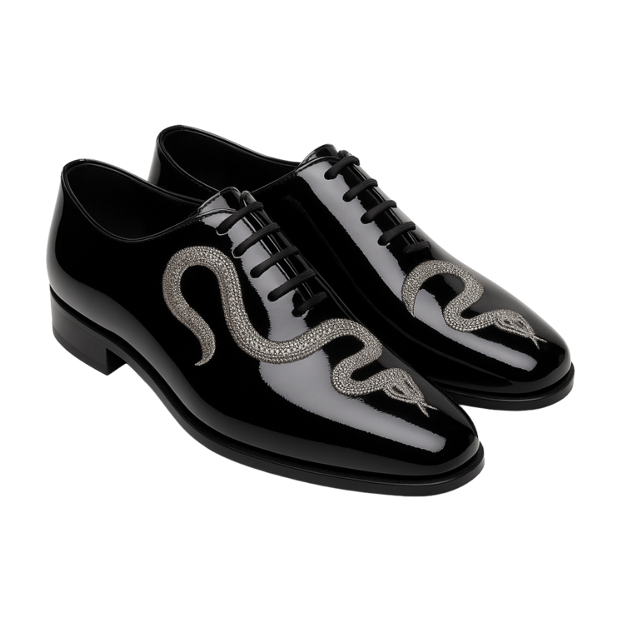 ABGELO EMBROIDERY LOAFER | BLACK