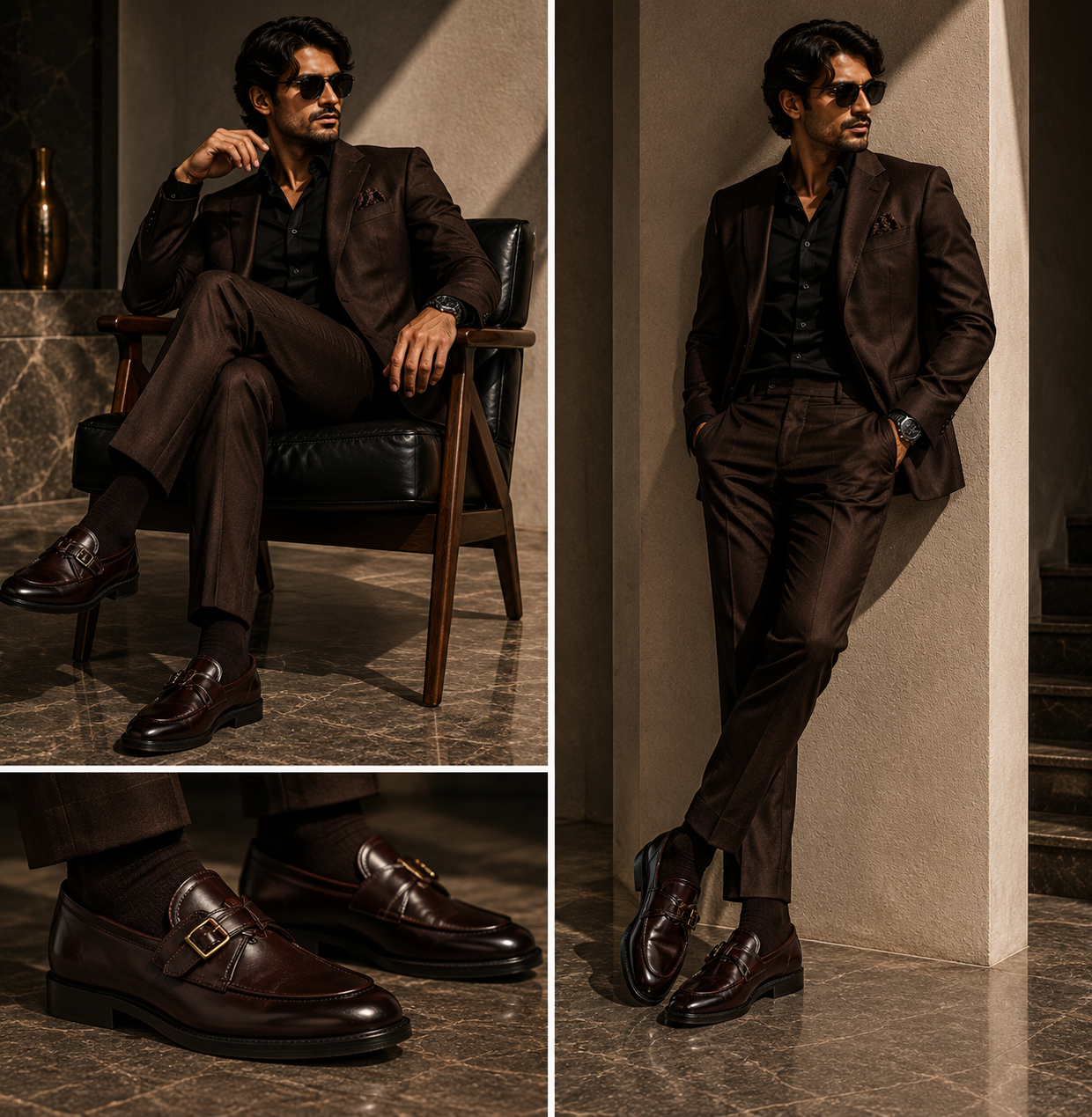 Santino Noir Monk | Brown
